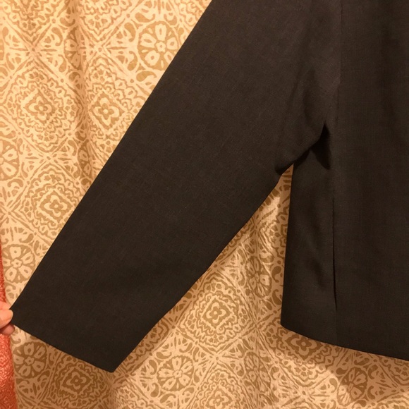 Valerie Stevens Petites Collection Gray Wool Zip Front Long Sleeve Jacket NWOT - Picture 11 of 15